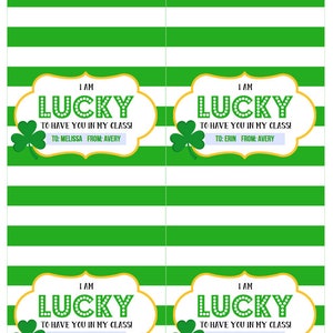 St. Patrick's Day Lucky Charm Treat Bag Topper Cereal Treat Bag St. Patrick's Day Class Treats Printable and Editable image 3