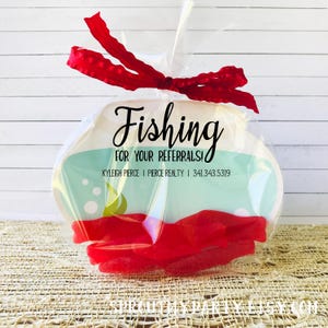Empfehlung Geschenk- Angeln für Ihre Empfehlungen -Süßigkeiten Empfehlung Geschenk - Individueller Empfehlungs-Tag - Immo-Empfehlung - Printable - Bearbeitbar