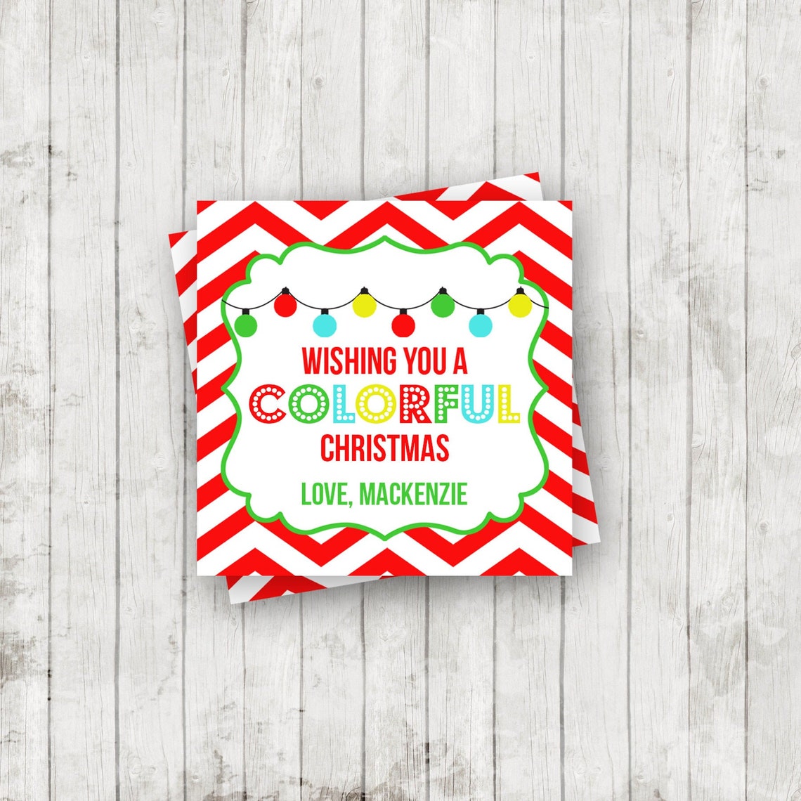 Printable Colorful Christmas Crayon Tags Instant Download - Etsy