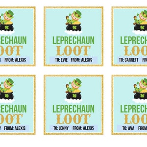 St Patrick's Day Gift Tag Leprechaun Loot Pot of Gold Tag Printable and Editable Kids St Patrick's Day image 3