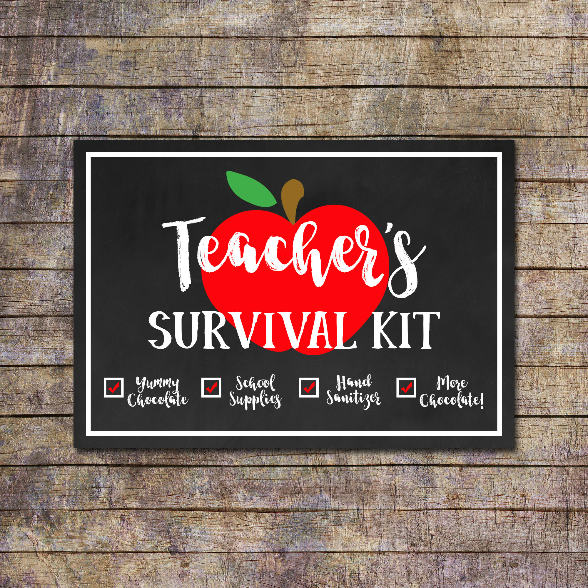 Teacher Survival Kit Label/Beginning of the year teacher gift/