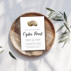 Printable Oyster Roast Party Invitation, Oyster Roast Birthday ...