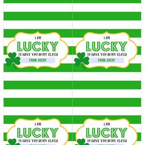 St. Patrick's Day Lucky Charm Treat Bag Topper Cereal Treat Bag St. Patrick's Day Class Treats Printable and Editable image 2