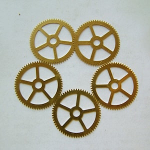 Steampunk Watch pieces and parts Clock gears - 5 Large brass Gears Cogs Wheels 25mm