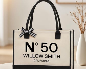 Bolso de lona personalizado para el 50 cumpleaños, regalo para celebrar un hito importante.