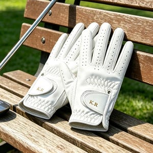 Guanto da golf personalizzato in pelle Cabretta – Pelle scamosciata, iniziali personalizzate