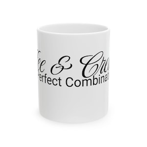 Coffee and Creamer Ceramic Mug: Quirky Gift for Artists