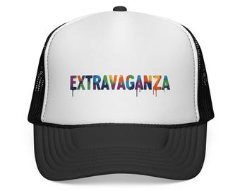 EXTRAVAGANZA vintage design truckerpet | Meshhoed met retro logo