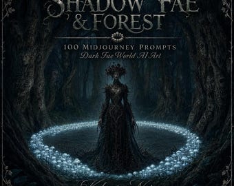 Shadow Fae & Forest Midjourney Prompts | Dark Fae AI Kunst | Unseelie Hoffantasie | Folk Horror Digitaler Download