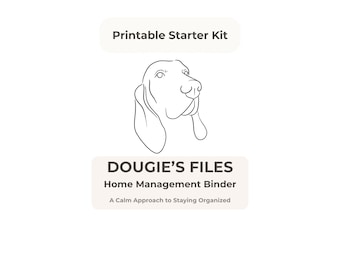 Home Management Binder Printable Starter Kit, Undated Household Planner, Family Organization Binder, Editable PDF