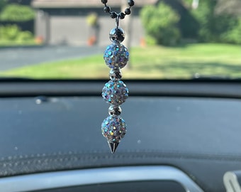 Car bling, vehicle decor, rear view mirror accessories, automobile bling, OOAK, sun catcher, rearview mirror charms