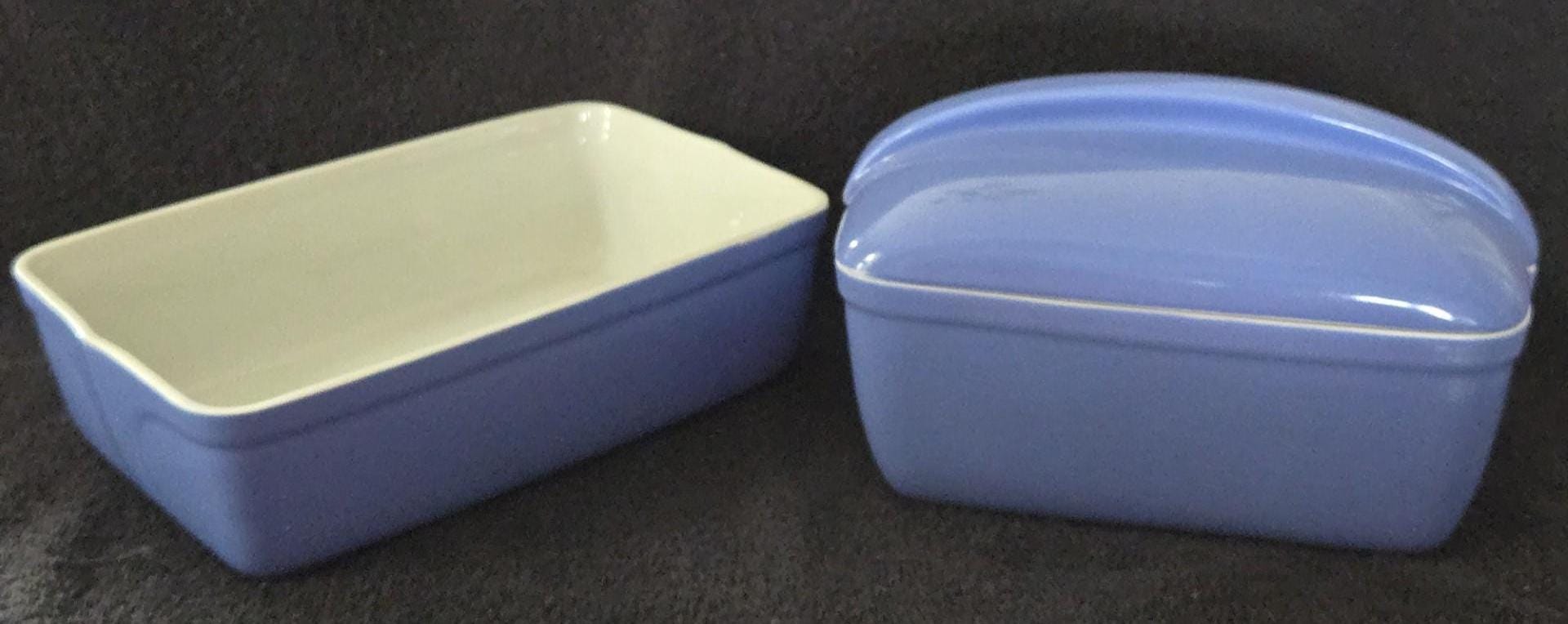 2 platos antiguos para refrigerador Hall Blue #5074 y #5073