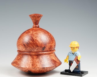 Amboyna burr wooden box, wood turning, gifts for mum, from the tree