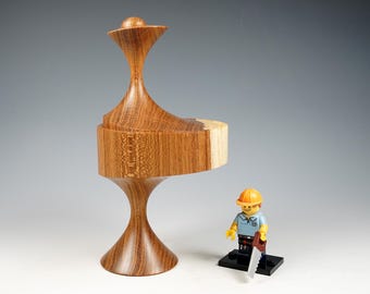 Multi axis laburnum decorative wooden box, wood turning, fathers day gifts, fromthetree