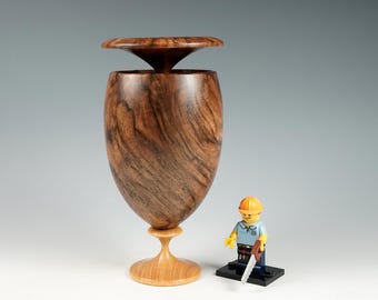 Turkish walnut and satinwood wooden box, wood turning, gifts for dad, from the tree