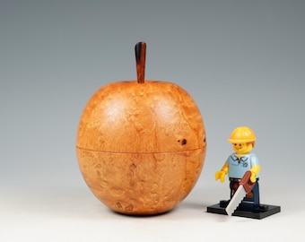 Timborana burr apple wooden box, wood turning, gifts for mum, fromthetree