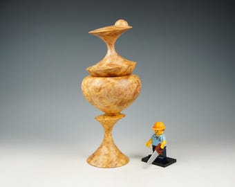 Multi axis amboyna burr decorative wooden box, wood turning, fathers day gifts, fromthetree