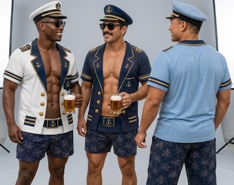 Personalized Funny Captain All Over Print T-Shirt, 3D Hairy Chest Graphic Tee, Summer Vacation Party Outfit, Captain Of Chaos Gift