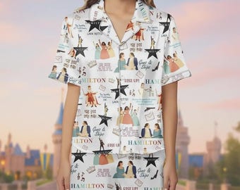 Hamilton Musical Pajama Set, Broadway Fan Gift, Alexander Hamilton Outfit, Theater Lover Sleepwear, Gift for Musical Fans