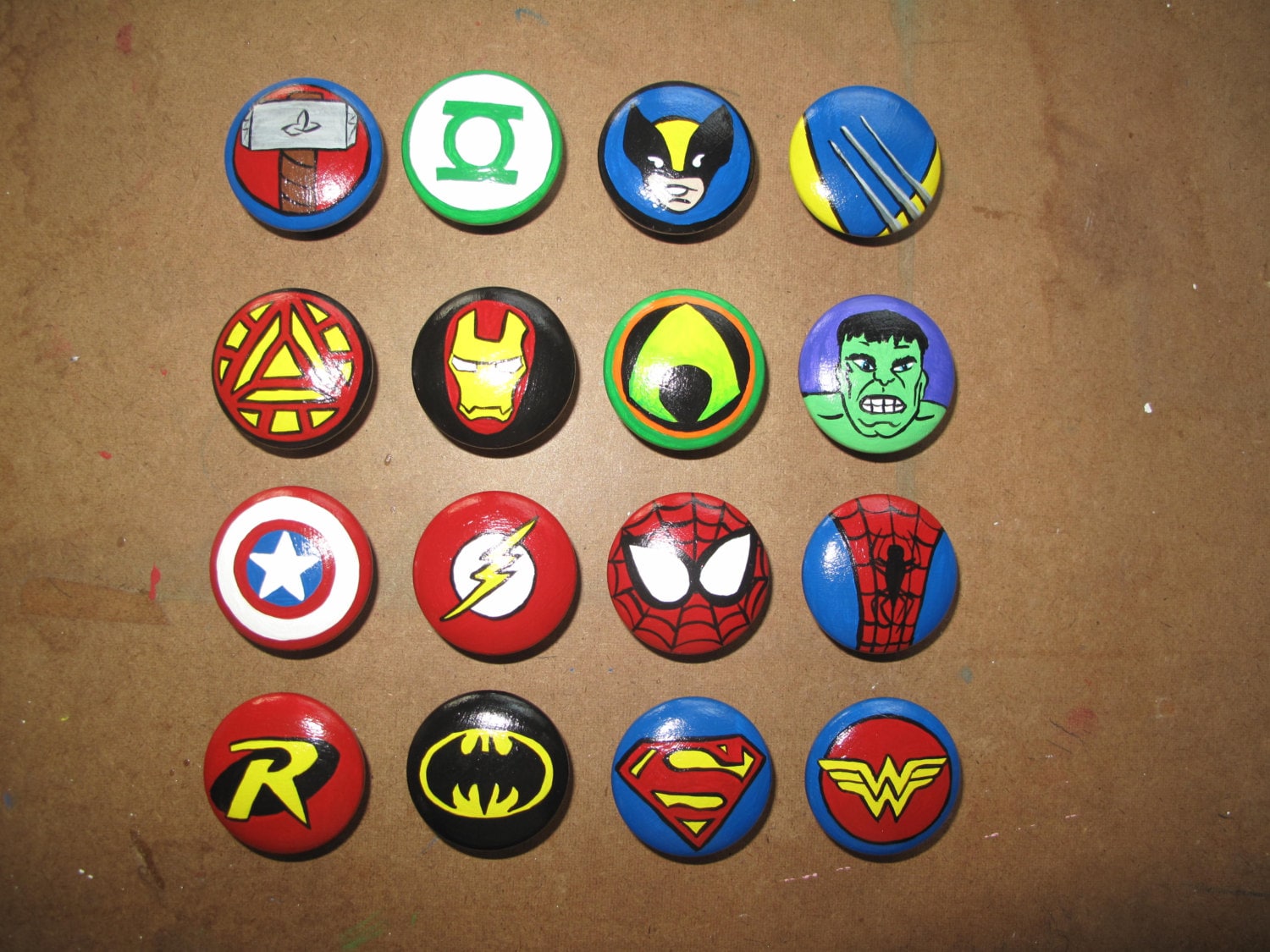 Customized Superhero Dresser Knobs Nursery Knobs Kids Room Etsy