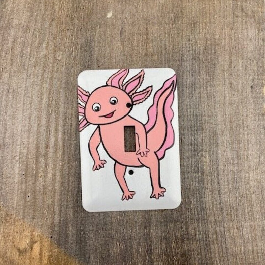Axolotl Switch Plate ,axolotl Light Switch Cover, Axolotl, Metal Light ...