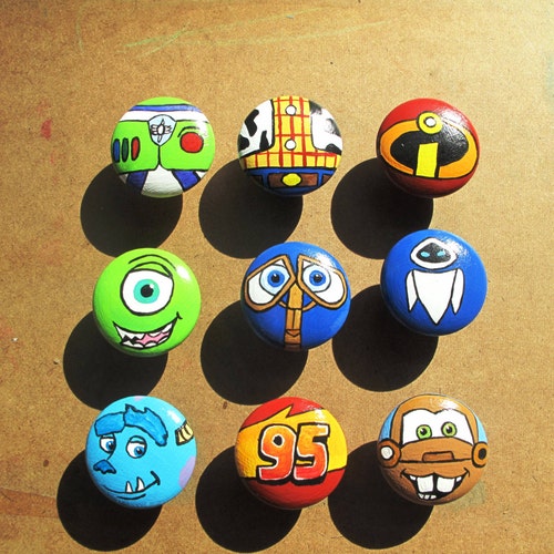 Drawer Knob Door Knob Children Room Disney Cartoon Characters Etsy