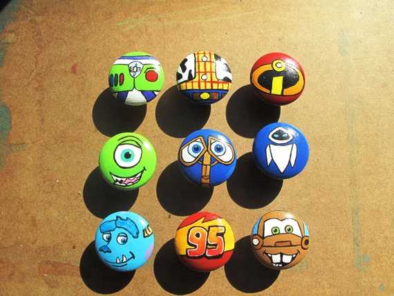 Disney Pixar Dresser Knob Etsy