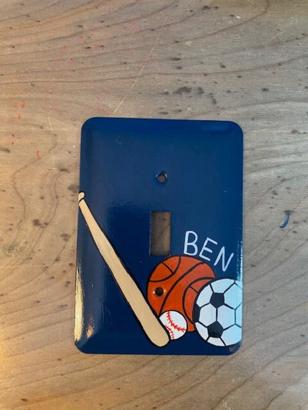 Custom Sports Switch Plate, Sports Nursery Light Switch Cover, Sports