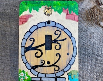 Fairy Door Switch Plate, Fairy door light switch cover , fantasy theme decor, girls light switch cover, kids switch plates,