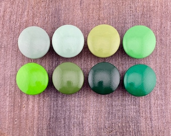 Solid Green Color Knobs, Custom painted children's knobs, Green dresser knobs, Any green colored dresser pulls. Green nursery dresser knobs