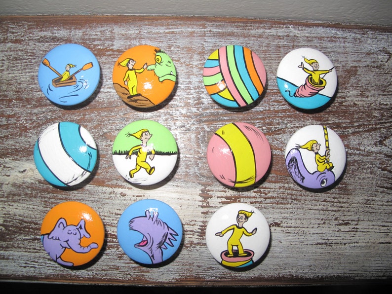 Dr Seuss Places You Will Godresser Knobs Etsy