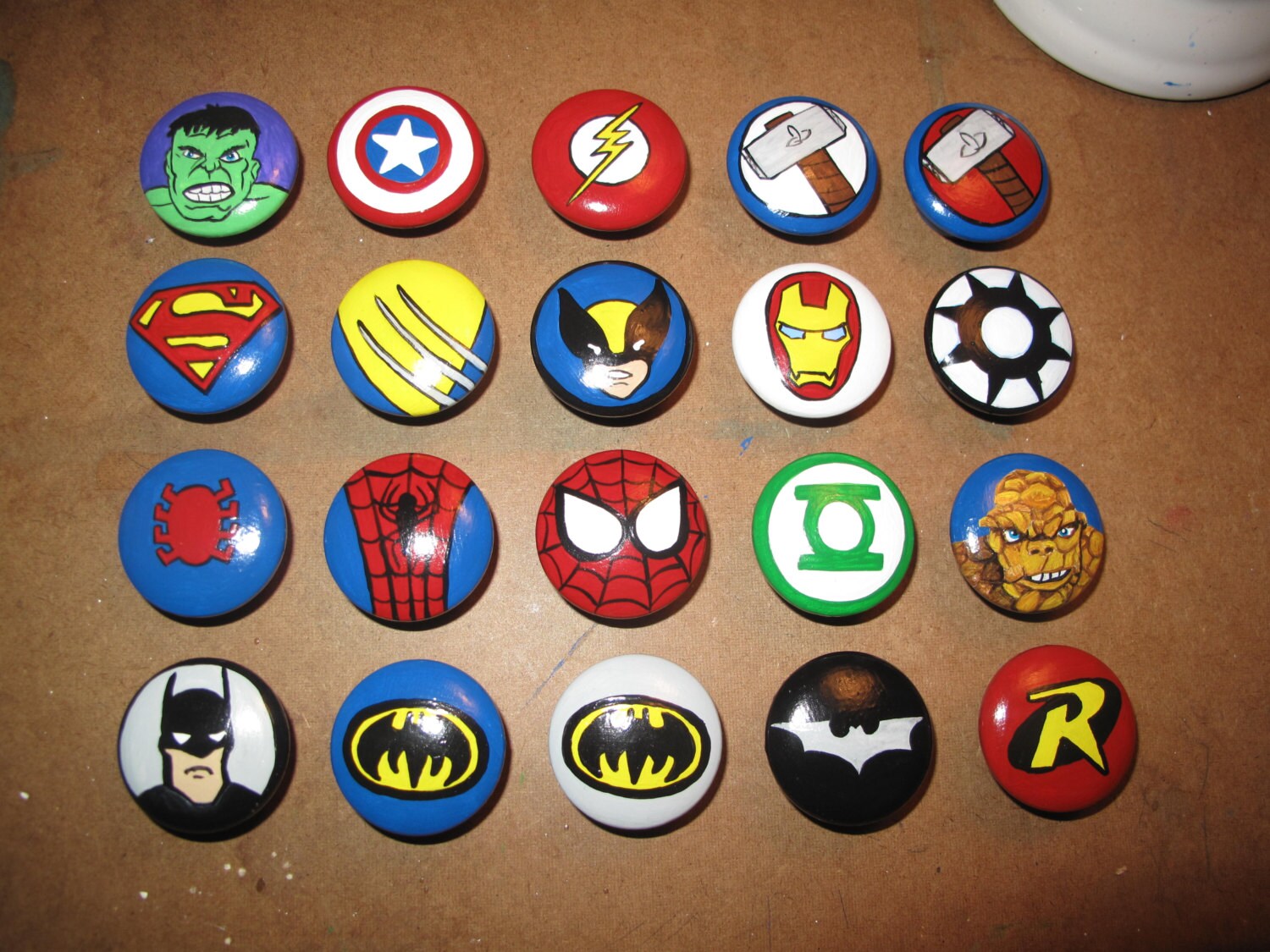 Customized Superhero dresser knobs