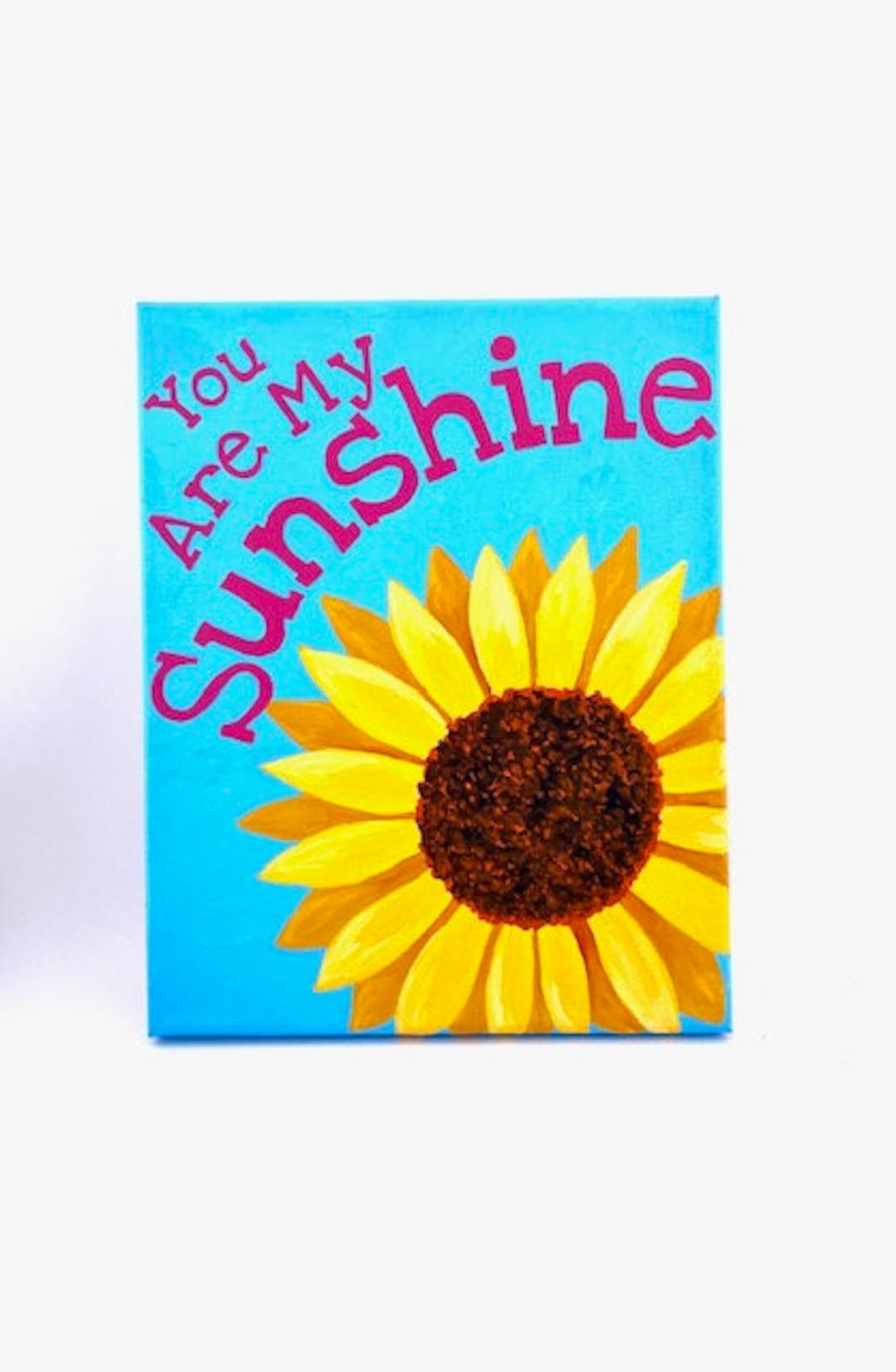 Hand Painted Sunflower Wall Art, Personalized Sunflower Wall Art, Girls