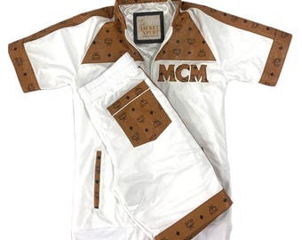 Luxury MCM 2 Piece Tracksuits Designer MCM Leather Suits