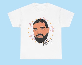 Drake-inspirerad grafisk t-shirt: Tjock bomull för musikfans