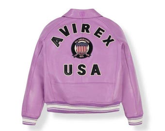 Chaqueta bomber vintage de cuero Avirex para hombre – Chaqueta de aviador A2 Pilot – Prenda exterior de piel de vaca auténtica estilo Fuerza Aérea – Regalo para él/ella