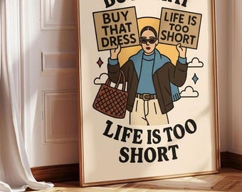 Illustrazione di moda Girl Power: arte murale trendy ed elegante (stampa digitale)