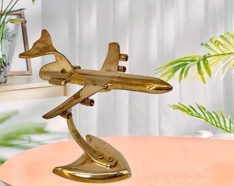 手作りの真鍮製飛行機模型、戦闘機フィギュア、航空関連のオフィス