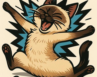 cat illustration personalized cat portrait kawaii cat drawing digital cat art cat lover gift cute cat poster illustration