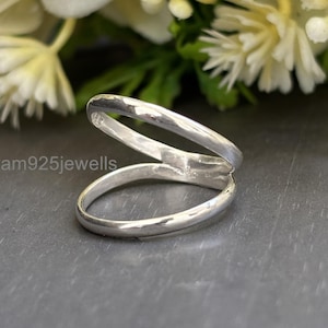Sterling Silver Swan Splint Ring: RA DIP Joint Support