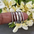 Handmade Sterling Silver Stacking Rings Set - Minimalist Hammered Bands product logo