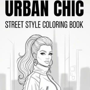 Fashion Coloring Book: Stylish Women&#39;s Outfits (Digital Download, 50 Pages A4/US Letter)