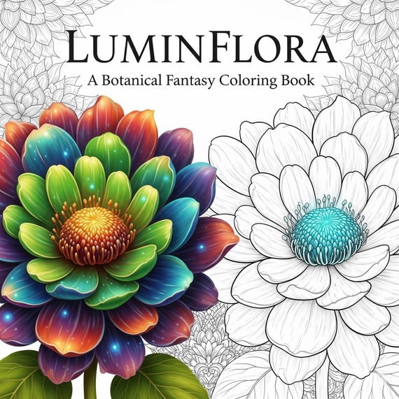 Botanical Coloring Book for Adults | Stress Relief, Mindfulness Art Therapy, Fantasy Floral Pages