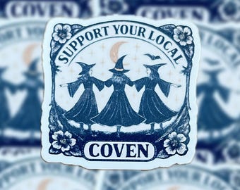 Halloween Witch Sticker - Support Your Local Coven