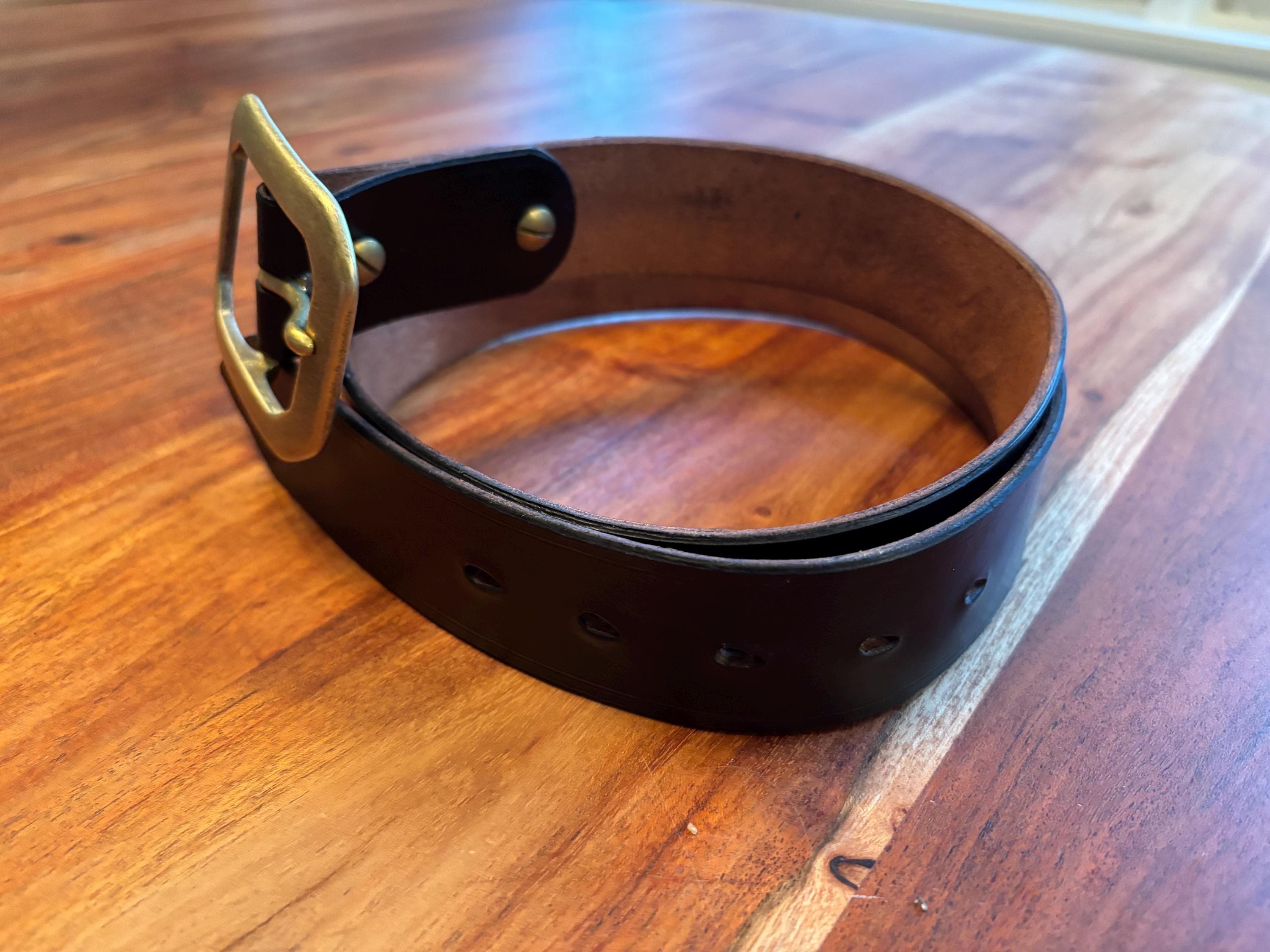 The Black Mitch: Japanese Teacore Leather Belt - Horween Horse