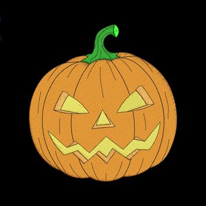 Pumpkin Embroidery Design | Halloween Cute Pumpkin Ghost Digital File | Spooky Hat Embroidery Pattern | Machine Embroidery 4 Sizes