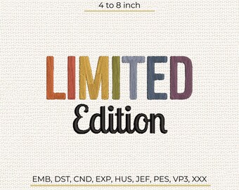Limited Edition Machine Embroidery Design, Sweatshirt Retro Birthday Pattern, Stitch File DST PES EMB
