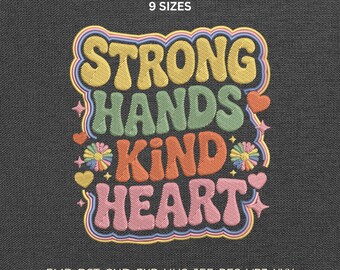 Kind Heart Machine Embroidery Design, Motivational Quote Pattern, Stitch Machine File DST PES EMB