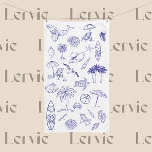 Beach Vibes Hand Towel - Summer Decor, Coastal Home, Nautical Gift, Poolside Essentials, Ocean Decor
