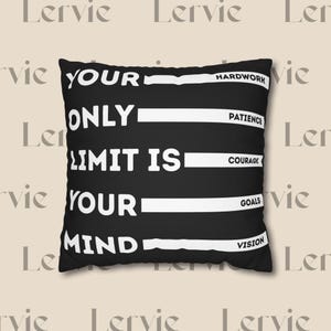 Motivational Quote Throw Pillow | Inspirational Home Decor, Positive Vibes, Self Care Gift, Bedroom Pillow, Living Room Pillow